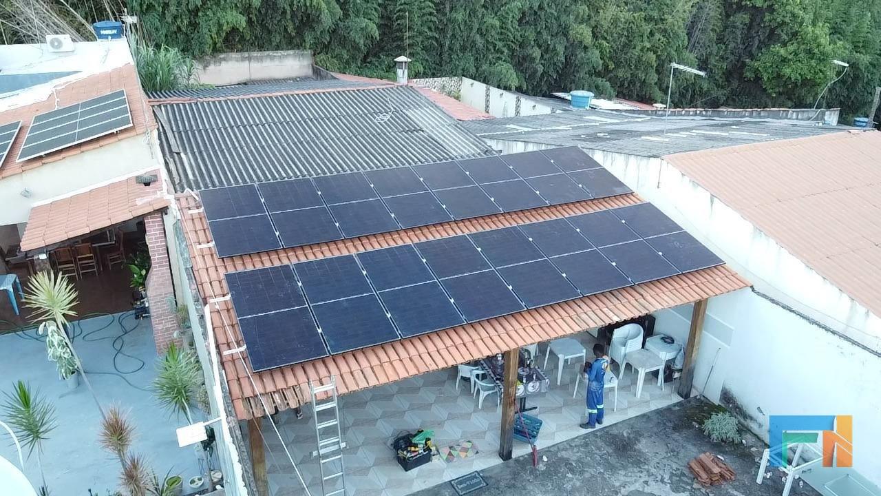 Energia solar instalada em casa residencial